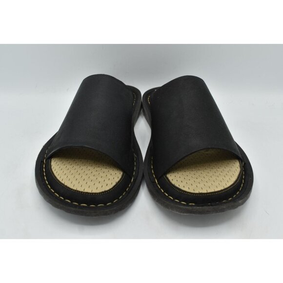 Born Mens Size 8 Leeward Black Full Grain Leather Slip On Slide‎ Sandals Shoes main image 5